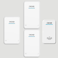 无线门铃家用防水闪光门铃直流电全用电池不插电门铃老人呼叫器 A8直流一拖三[白色]