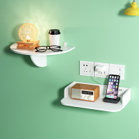 床头手机充电置物架路由器墙上壁挂卧室投影仪放置架开关插座挂架 组合