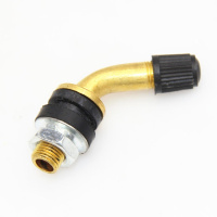 摩托车真空胎气门嘴 电动车真空胎气嘴 弯嘴 防漏气轮胎气嘴 下螺母铜弯 5个