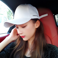 帽子女春夏季保暖鸭舌帽韩版新款时尚休闲百搭学生情侣潮棒球帽男 GE划线-白色 可调节(的颜色备注)