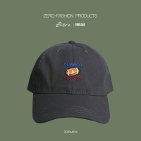 ins小众图案软顶棒球帽子男女春夏休闲百搭潮人鸭舌帽新款日系潮 灰色 可调节