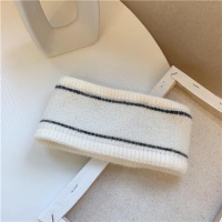 月子头巾女护额头的帽子保暖产后防风护脑门毛线发带遮额头冬季 【白色双条】海马毛加绒发带 默认尺码