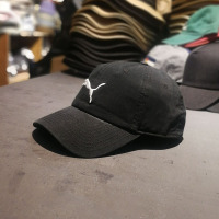 47小标棒球帽全棉水洗舒适透气吸汗男士鸭舌帽软顶好品质四季帽子 黑色 白标 可调节(54-60)