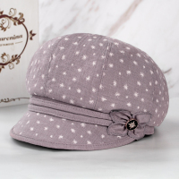 中老年帽子女春秋薄款妈妈盆帽老太太老人奶奶布帽夏天防晒遮阳帽 1163浅紫色 可调节