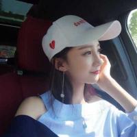 鸭舌帽女ins韩版潮百搭时尚棒球帽夏季遮阳帽女防晒遮脸太阳帽子 碎心白色 可调节