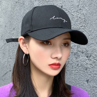 帽子女韩版潮百搭鸭舌帽ins潮牌时尚棒球帽遮阳男春秋防晒太阳帽 黑色 可调节