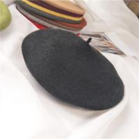 贝雷帽冬季帽子女韩版潮百搭日系蓓蕾秋冬毛呢画家帽甜美可爱英伦 黑色 儿童款头围(51-53)