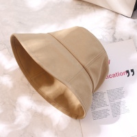 早春太阳黄色渔夫帽女薄款遮阳防晒松紧宽檐夏季适合圆脸帽子春秋 卡其 建议头围(56-58CM)