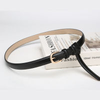 小皮带女学生细真皮装饰牛仔裤配裙子女士时尚百搭网红同款腰带 款一黑色(宽1.9CM) 100cm