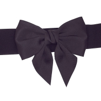 女士时尚百搭棉布蝴蝶结腰带松紧弹力腰封外搭束腰连衣裙衬衫装饰 黑色 63cm