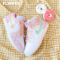 Flippedstore原创适配AF1AJ1冰激凌CW7104-601甜甜圈黄粉奶油鞋带 黄粉奶油鞋带120cm一副 送