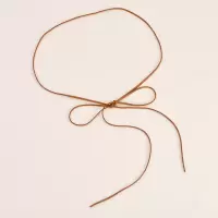 女士单根打结细腰带 时尚百搭连衣裙装饰细腰绳细腰链简约装饰女 棕色