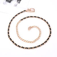 链条腰带女ins装饰牛仔裤配连衣裙子西装收腰时尚百搭腰链小皮带 金链-黑色