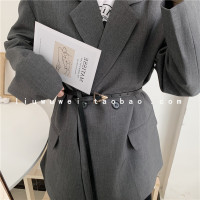 时尚三角形细腰带女韩国百搭绑带细腰封配连衣裙子装饰ins风皮带 黑色 三角形 宽1.1长120