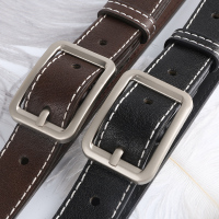 皮带女士牛仔裤百搭裤腰带装饰ins风潮时尚免打孔网红同款细黑色 2条K081钜惠装[黑+咖] 85cm