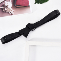 女士腰带装饰大衣连衣裙皮带女简约百搭韩国腰带女毛衣收腰配裙子 黑色 95cm
