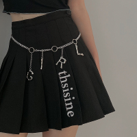 腰链女士时尚百搭腰带女装饰连衣裙jk配裙子裤链条子韩版裙带蹦迪 银色