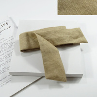 春夏麻棉纯色布连衣裙装饰腰带百搭文艺范女简约服饰配件布条绑带 驼色 收藏先发 150cm