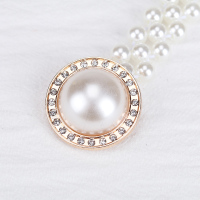 珍珠水钻腰带女士装饰简约百搭韩国配连衣裙子毛衣弹力细腰链珠串 白色