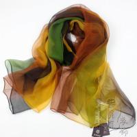 2019新款春秋薄丝巾桑蚕丝女真丝围巾渐变色加大夏季围巾披肩多色 E055(主图色)