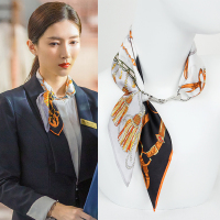三十而已江疏影王曼妮同款丝巾王漫妮丝巾真丝小方巾桑蚕丝绸百搭 江疏影同款65*65送同款丝巾扣