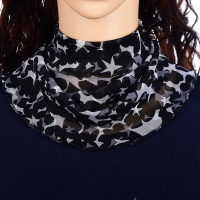 围脖女套头春秋冬季薄款围巾防晒脖套女小丝巾假领子护颈椎保暖 挂耳A05*