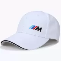 宝马帽子原厂BMW赛车M帽子男棒球帽防晒帽女汽车4S鸭舌帽F1赛车帽 宝马M系列-白色 可调节