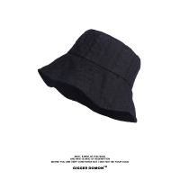 ins韩国个性复古百搭男女渔夫帽潮遮阳防晒斗篷帽情侣街头盆帽子 黑色 可调节(55-60cm)