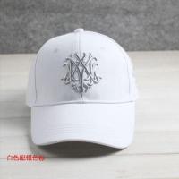 狼帽加大加深帽大长帽檐大号遮阳帽男女鸭舌帽韩版棒球帽子檐棉 加长帽檐帽檐9厘米白色配银标 中号调节56-58厘米