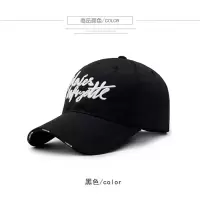 棒球帽男帽子女款情侣帽子户外旅行遮阳运动帽子刺绣字母帽夏 款式一黑色 可调节