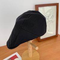 蜗牛爬爬家春夏薄款复古鸭舌帽子女前进帽休闲百搭ins网红贝雷帽 黑色 M(56-58cm)