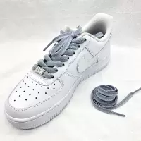 空军一号鞋带AF1拼接糖果彩色diy个性适配AJ小白鞋通用扁平鞋带绳 浅紫/豆沙绿1# 一双装(不是鞋子
