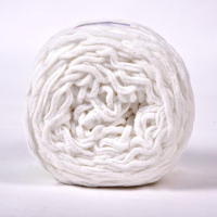 小冰条线手工编织包包diy材料男友女织围巾毛线团勾拖鞋粗线160g 01纯白