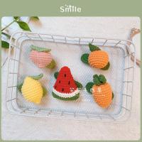 笑笑毛线屋 水果系发夹发圈钥匙扣diy材料包 柠檬胡萝卜橘子草莓 金色 白银色钥匙扣随机