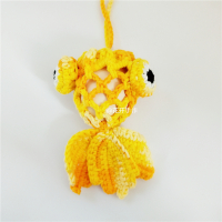 花开手作 手工diy编织蛋袋毛线材料包立夏端午节 金鱼蛋网蛋兜 黄色金鱼蛋袋成品 成品不退换