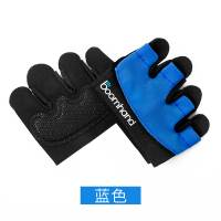 四指健身手套男动感单车女运动半指训练引体向上护掌单杠防滑护腕 半掌手套蓝色 XS,手围16-17cm(适合手小的女士)