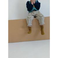 男童弹力腰带宽松休闲宝宝儿童童装皮筋中性纯棉韩版潮休闲裤裤子 咖啡 100码建议身高90