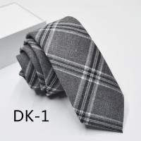 休闲款领带JK/DK制服英伦学院风棉领带男窄女生格子个性手打领带 DK-1