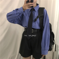 东岛夕子 韩版jk制服免打领带女 日系学院风领带情侣款 红色 拍下后3-5天发货