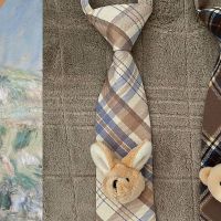 cattle赵大牛 vintage拯救衬衫万搭领带 日风格子卡通免系领带 1号兔子领带