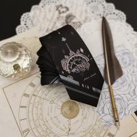 shindek 爱丽丝 原创jk/dk制服领带唯美刺绣金银丝领结小物送名扎 爱丽丝 领带 (黑/银) 送名扎