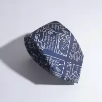 胖猫日报领带平角领结提花奶橘JK原创设计制服小物DK 蓝色手打领带