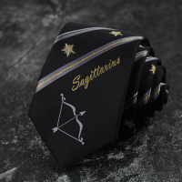 妖精学院 十二星座jk/dk制服领带男潮拉链式学生校园风手打黑色女 【手打款】射手座