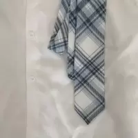 上野 学院风格子领带 搭配用浅蓝色领带 图片色