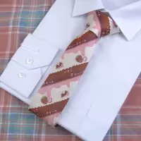 [心脏地震]草莓泡芙 原创jk领带女休闲领结jk领带女制服装饰 粉 草莓泡芙()
