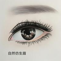 韩式半永久挂画眉眼唇装饰画纹绣店美容院背景墙美甲美睫海报贴画 1 眉1 50*50cm 25mm带框挂画(默认黑框)