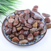 养花石头粒透气雨花石鹅卵石造景装饰盆栽园艺鱼缸花盆铺面小石子 高抛红石2-4CM(5斤装)