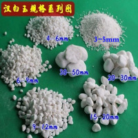 汉白玉 白石子 园艺花盆花瓶铺面鱼缸工程装饰造景用 白石头 2-4mm(五斤)