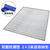 野餐垫防潮垫便携户外野炊营沙滩帐篷地垫防水加厚草坪垫子野餐布 双面防潮垫2×2米送收纳包