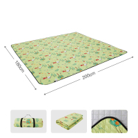 探路者户外帐篷防潮垫野餐垫加厚野炊地垫便携防水春游露营睡垫子 黄色印花TEFI80809(聚酯纤维)